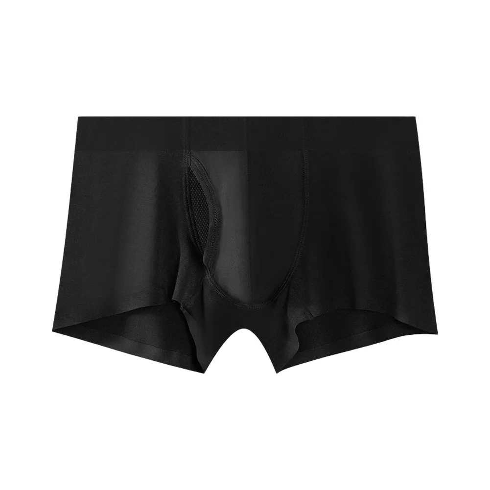 Varicocele Support Underwear for Men Trunks Style Mid Waist with Breathable Polyester Spandex and Anatomical Pouch Separation