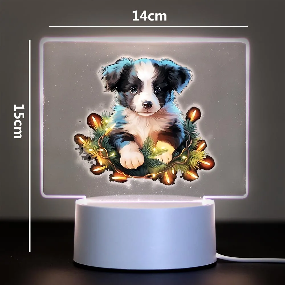 Border collie Kids Night Light Bedside Rechargeable Night Lights Bedroom Manga Anime Figure Night Lights Children Gift