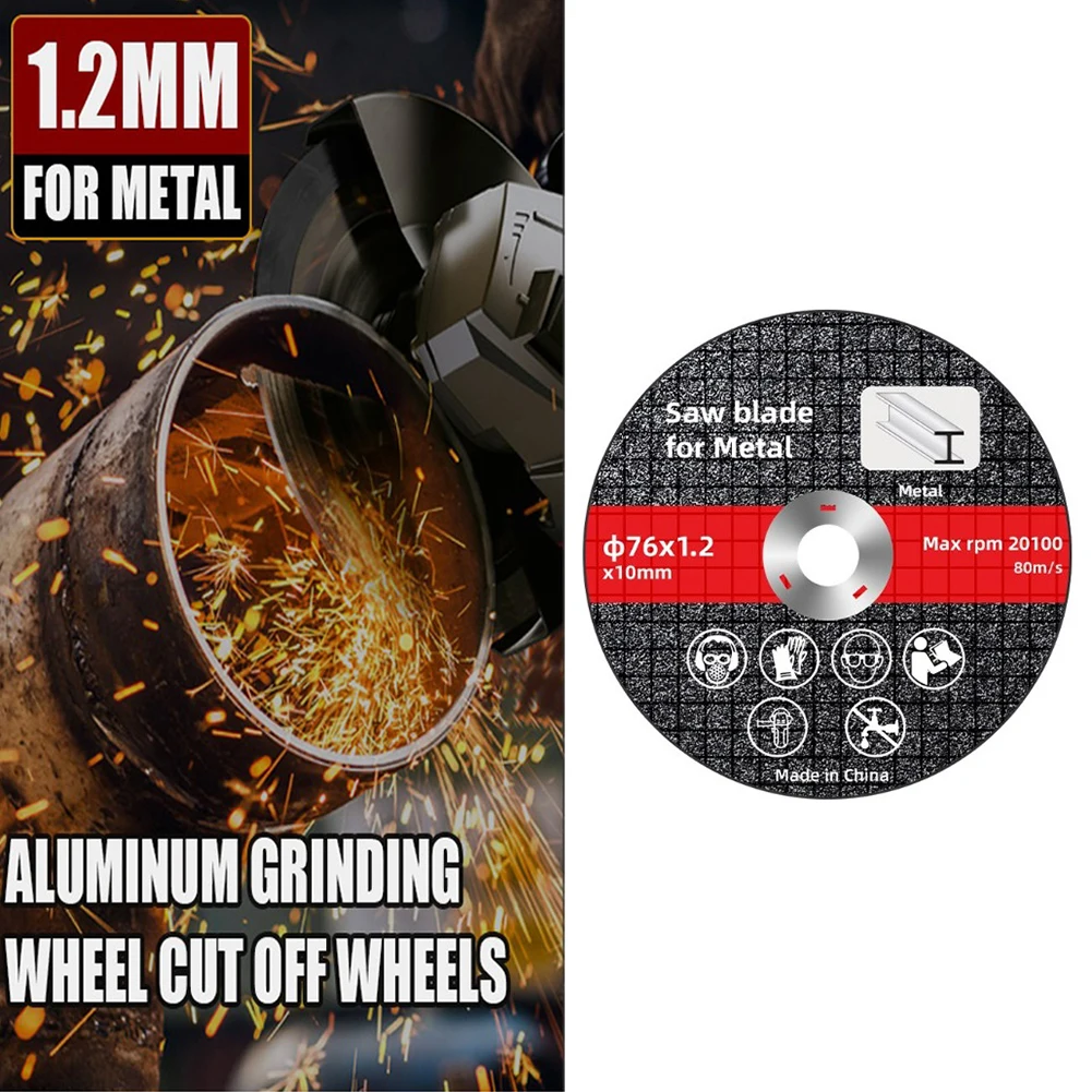 1pc 76mm 3inch Resin Cutting Disc 10mm Bore Cut Off Wheel Circular Saw Blade Angle Grinder Sanding Disc For Metal Stainless Stee