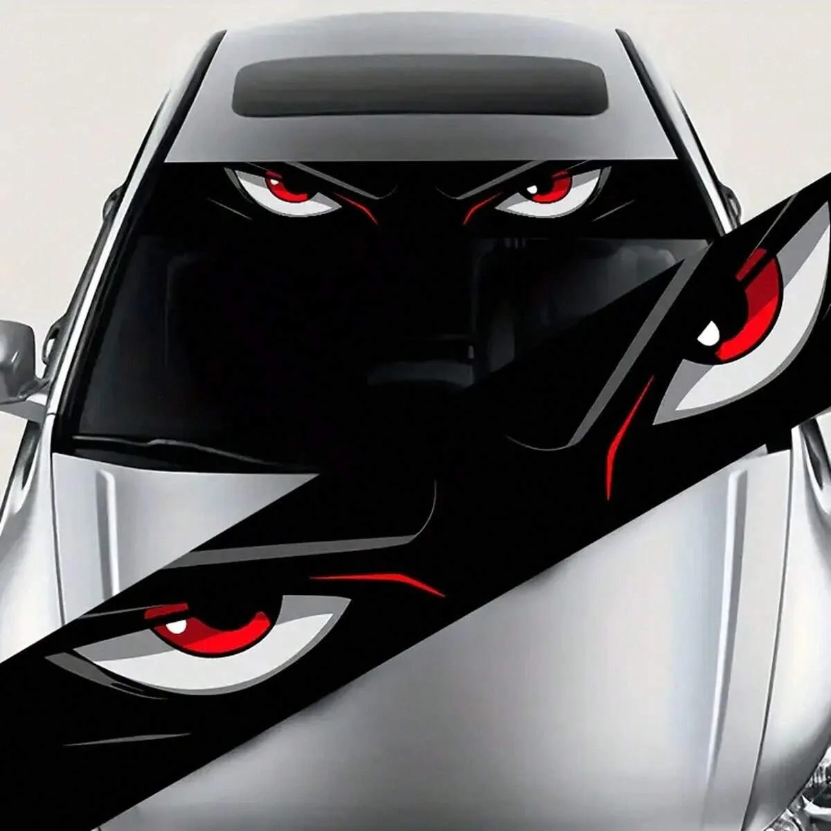 One-piece eye-catching car windshield eye sticker, car window decal Front windshield decal, suitable for all car models