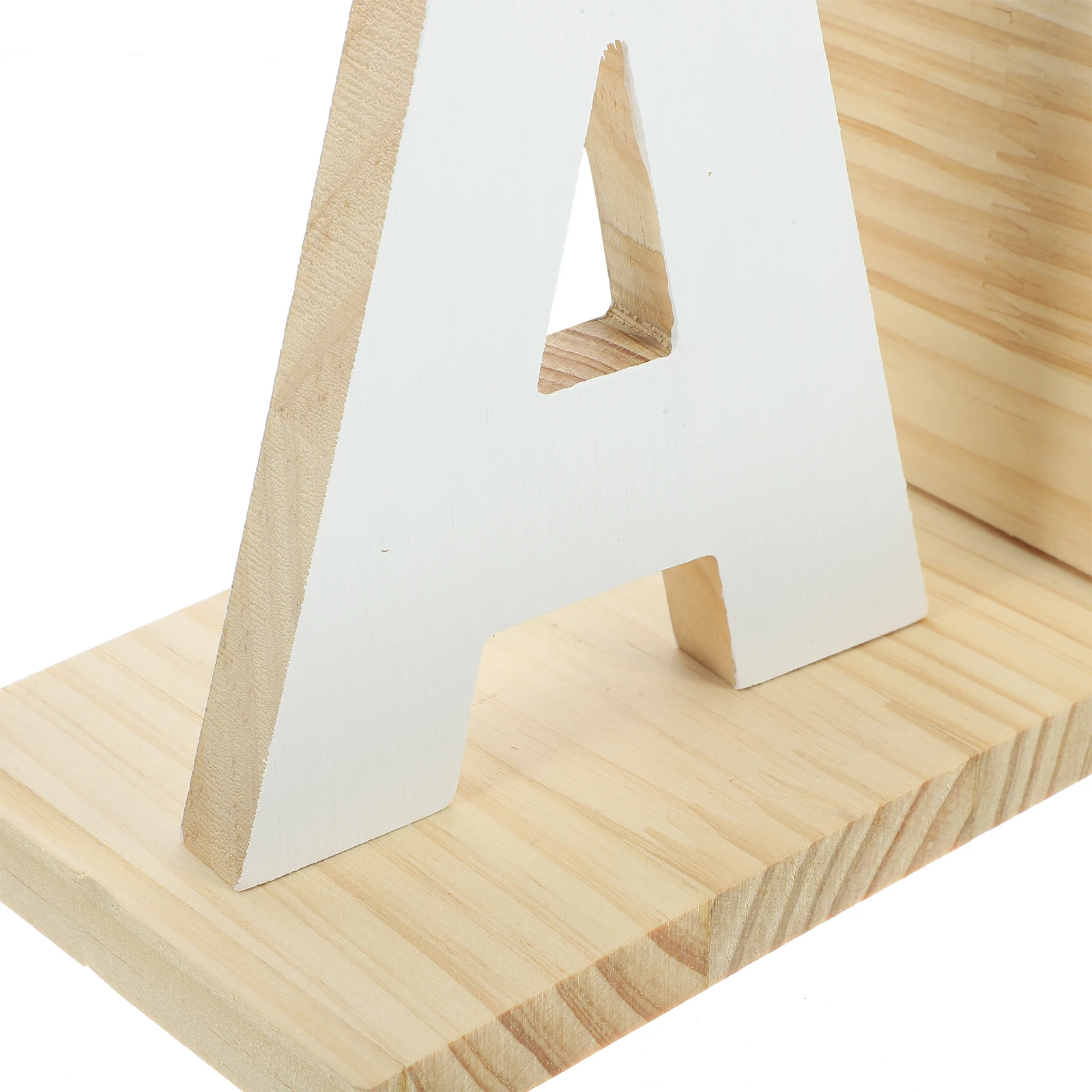 

Alphabet Bookend Shaped Book ganizer White Bookend Color Wood Material Desktop ganizer Storage File St