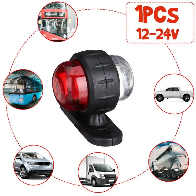 4pcs 12V 24V Universal Truck Trailer Tail Light Side Marker Indicators Light Lamp Edge Lights Signal Lights Lorry Caravans Bus