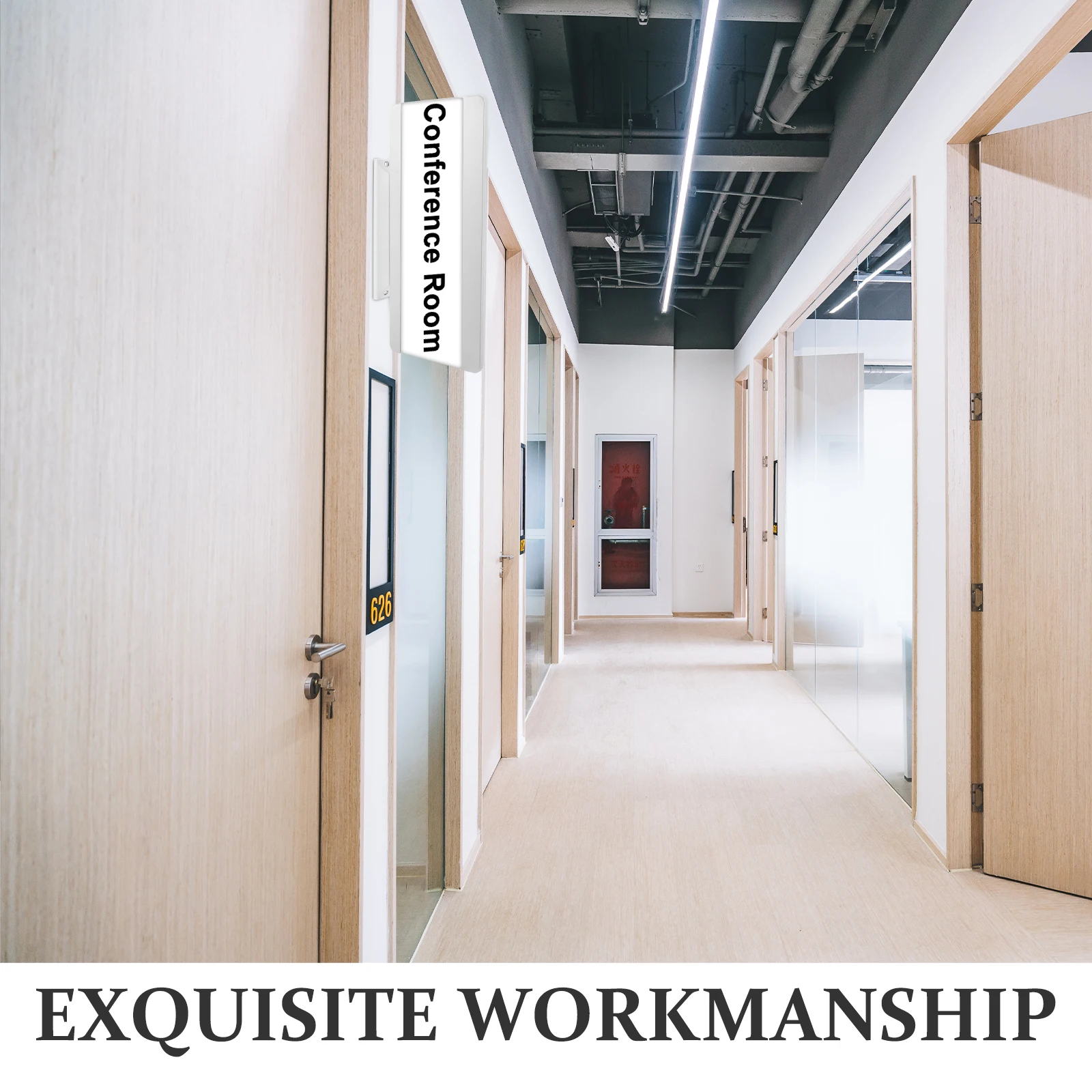 

Replaceable Office Door Sign Stainless Steel Interchangeable Wall Plaque for Hospital Office Doors