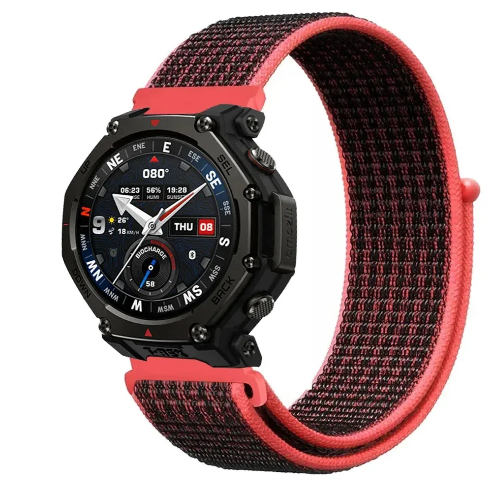 20/22mm Nylon Strap for Amazfit Active 3/Balance 2/Bip 6/Square Comfortable Breathable Band for Amazfit T-Rex3 Pro 48/44mm Belt