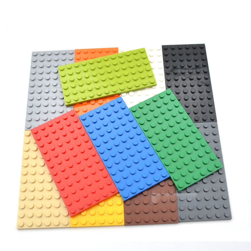 

10 шт., 6X12 точек, базовая пластина, классические MOC, сделай сам, городские фигурки, строительные блоки, кирпичи, детали, совместимые с 3028, детские игрушки, подарок