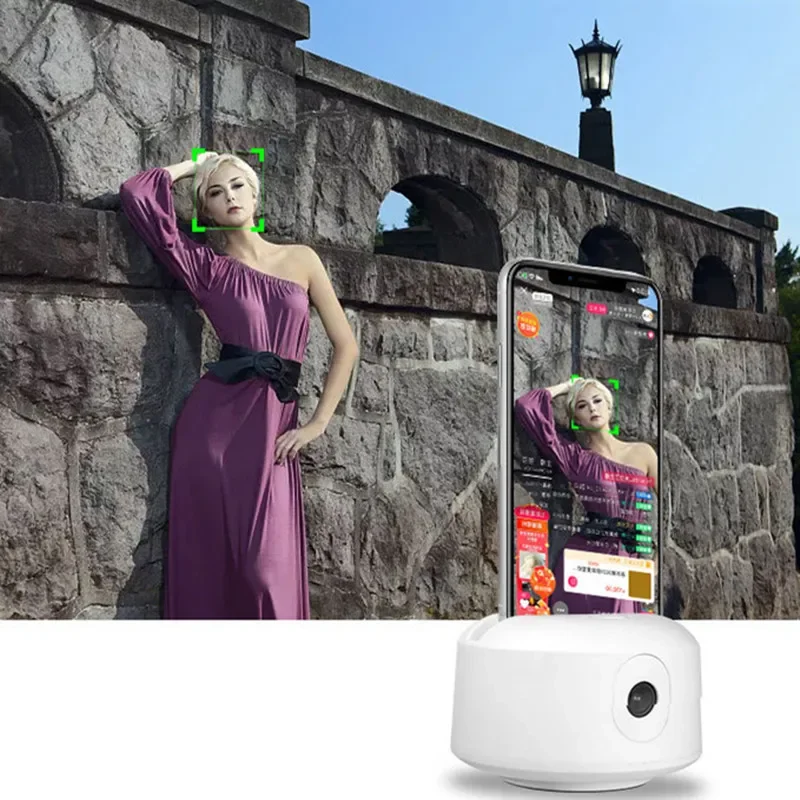 360 درجة الدورية الذكية عموم إمالة حامل هاتف كائن تتبع ذكي تتحرك كاميرا الإنسان التعرف على الوجه Selfie الوقوف