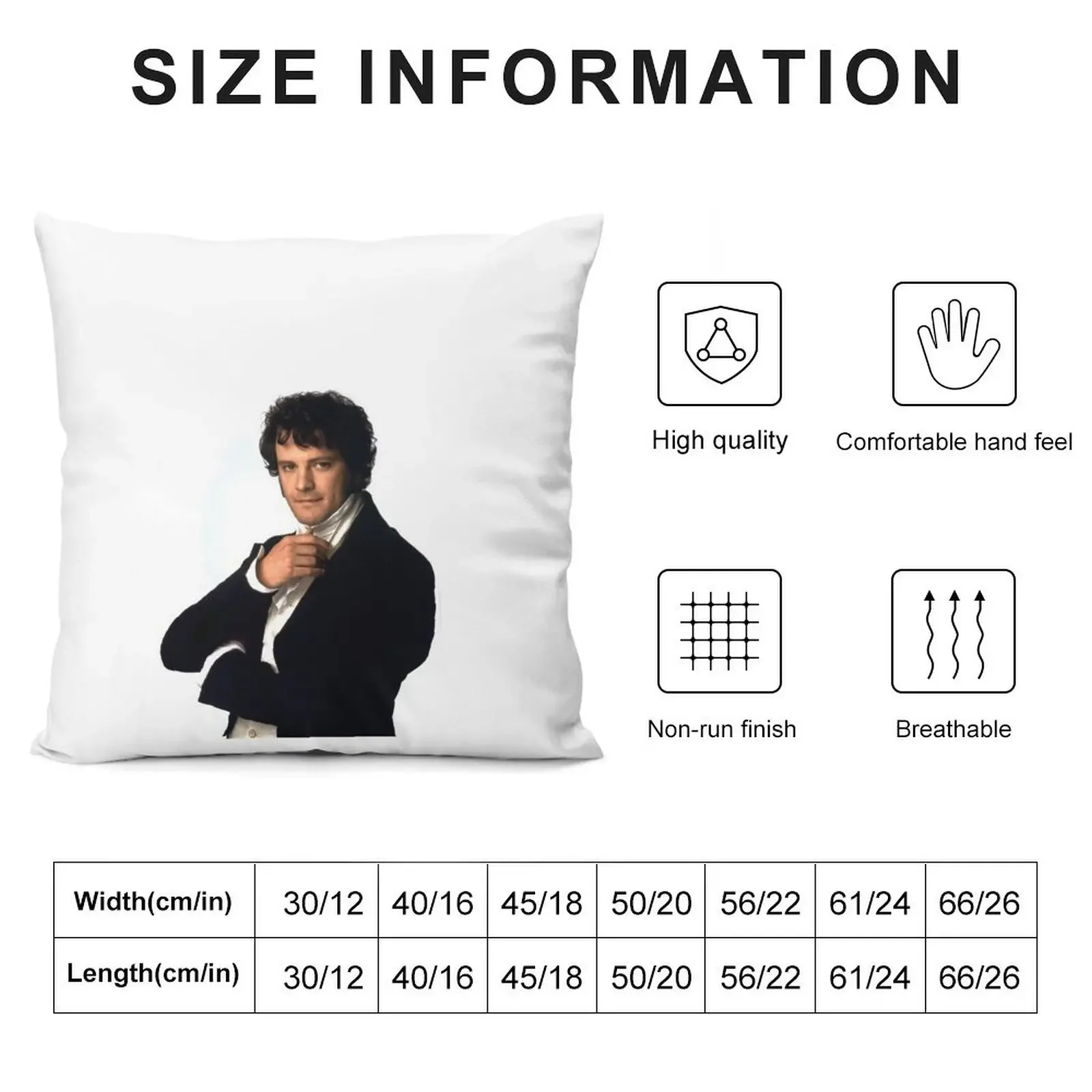 Colin Firth as Mr Darcy in Pride & Prejudice Throw Pillow Decorative Cushion Sofa Cushions Covers Cushions For Children pillow