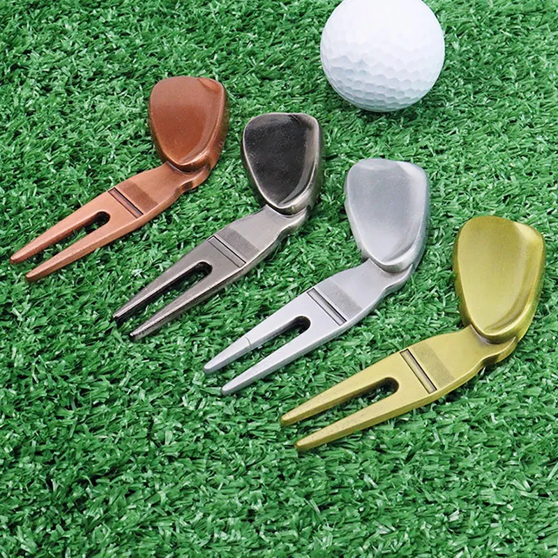 Golf Divot Repair Tool Pitch Groove Cleaner Golf Pitchfork Putting Green Fork Golf Training Aids