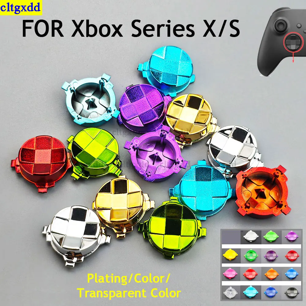 Cltgxdd 1Piece FOR Xbox Series X S Controller With Plated Color Plastic D-Pad Button Arrow Key Cross Direction Button
