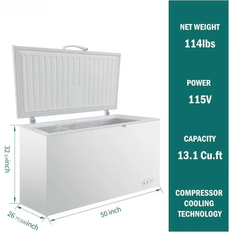 Imagen 3: Congelador Horizontal Comercial para Alimentos Congelados, Congelador Vertical Profundo para Alimentos Congelados