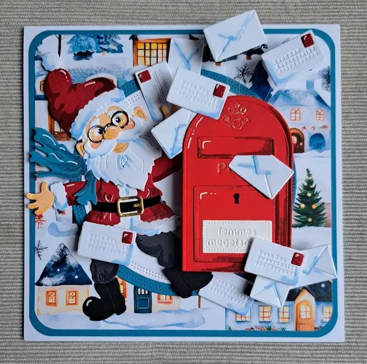 September 2026 New Christmas Santa Fireplace Metal Cutting Dies For DIY Making Card Scrapbook Embossed Paper Album Supplies