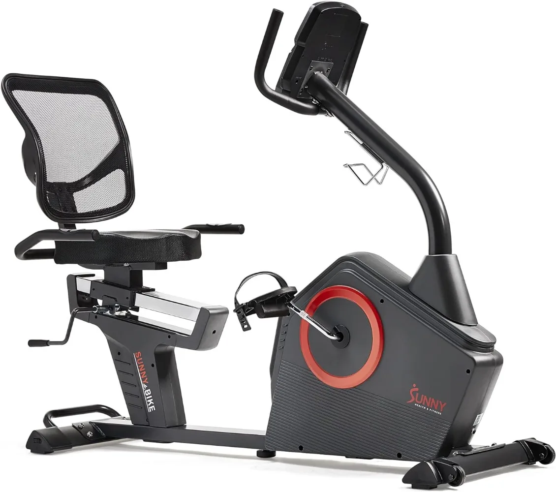 Magnetic Resistance Recumbent Bike with Optional Exclusive SunnyFit™ App and Smart Bluetooth Connectivity