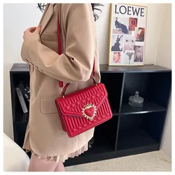 Texture Trendy Solid Color Crossbody Bag Pleated Handbag New Korean Version Shoulder Bag Fashion Female Crossbody Bag for Women