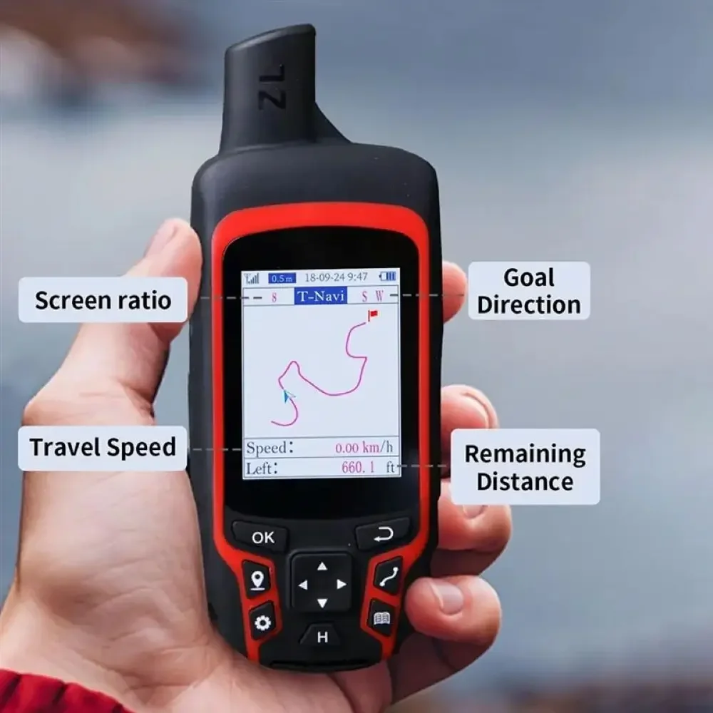 A6 High Precision Handheld GPS Positioning Fixed Point Navigation Measurement Tools Records GPS Track for Hiking camping
