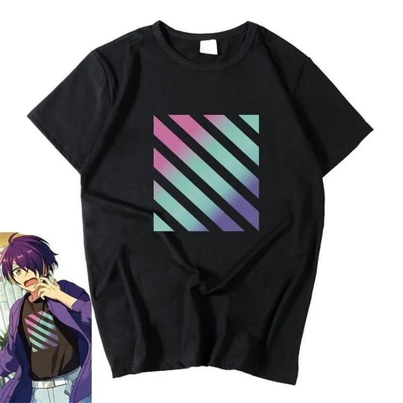 Anime Ensemble Stars Music Sena Izumi Sazanami Jun Men Women T-shirt Cosplay Costume T shirt Summer Casual Short Sleeve Tee Tops