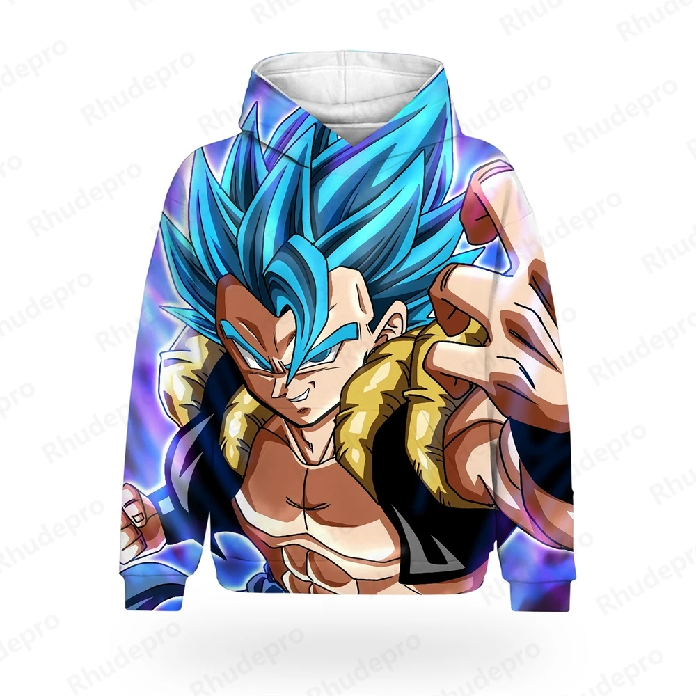 

Boy Hoodie Short Goku Dragon Ball Vegeta Super Saiya Tops Hip Hop Tee Men 2024 Children's 5XL Trend Y2k Hoodie