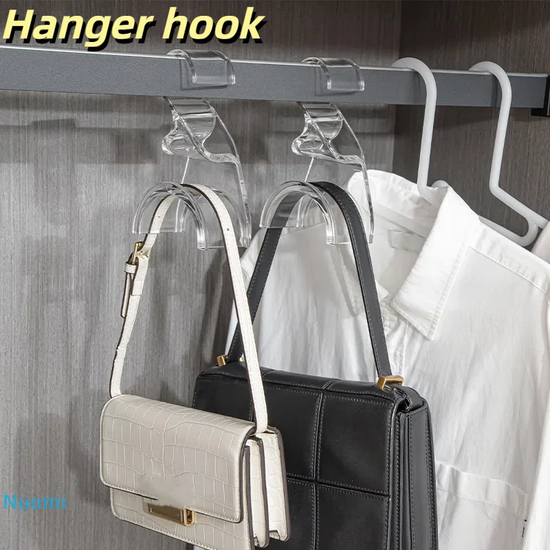 

1Pc Acrylic Hanger hook Multi Functional Clothes Hanger Hat Hook Wardrobe Hanging Bag Cloak Room Storage Hook Cabinet Organizer