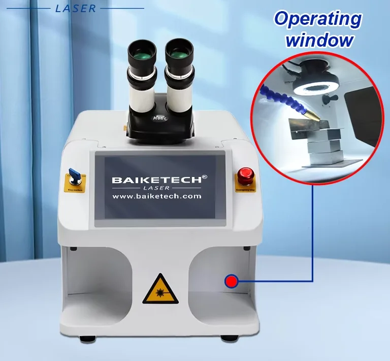 100W YAG Jewelry Laser Welder CCD HD Vision Light-weight Precision Soldering Machine for Gold Silver Ring Gap