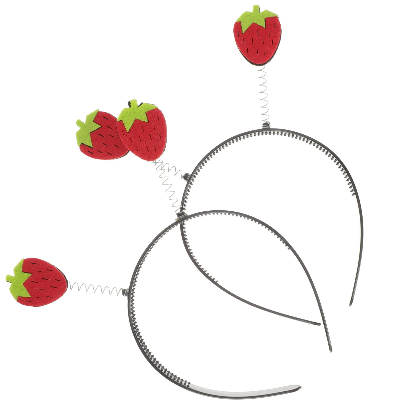 

2Pcs Strawberry Headband Lightweight Cute Hairband for Holiday Party Fruits Hair Accessories Strawberry Headband