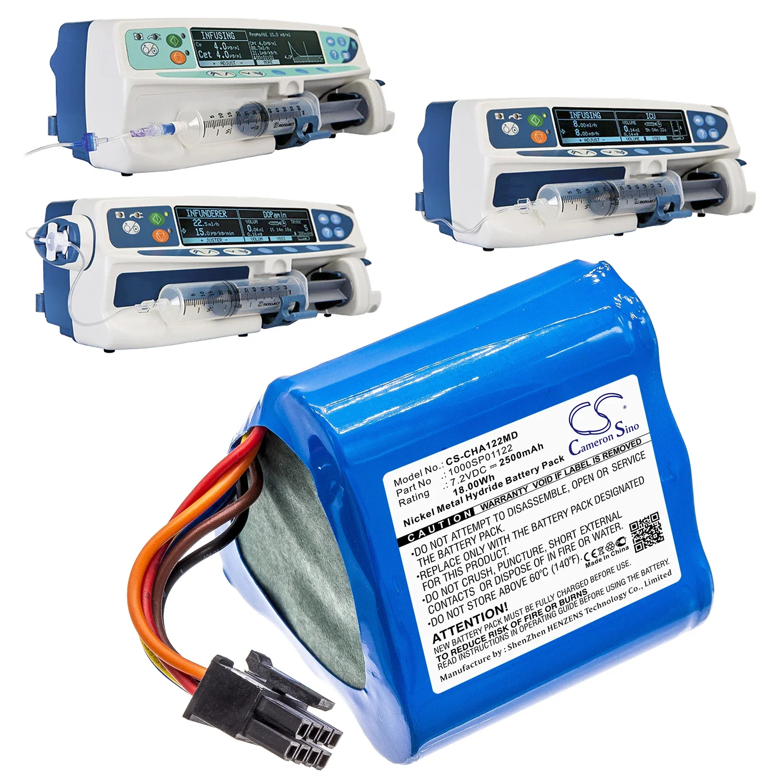 Battery For Carefusion Alaris Medicalsystems Asena Syringe Pump GH CC GS TIVA PK CardinalHealth Alaris GH  2500mAh / 18.00Wh