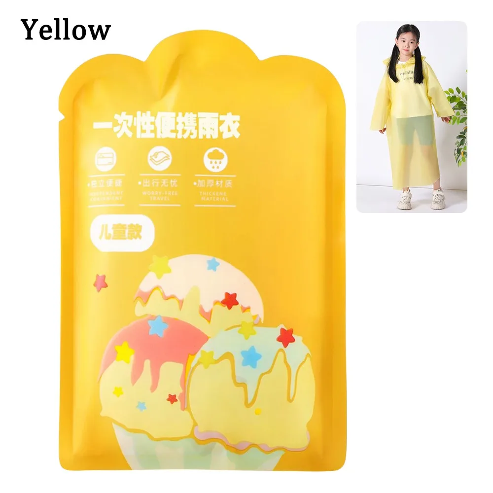 New Vacuum Compression Raincoat Travel Waterproof One-Piece Raincoat Thickened Card Packaging Rain Gear Children