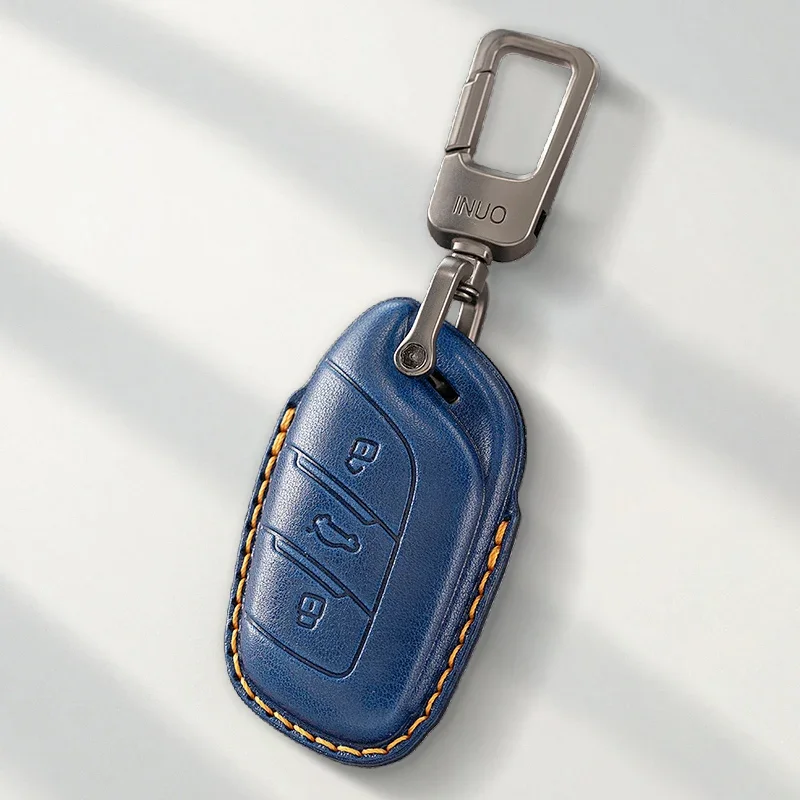 Hot Genuine leather Protector For MG4 Ev MG HS GT ZS EV ZX MG5 MG6 for Roewe RX3 RX5 RX8 ERX5 I6 I5 Key Case C Interior Stickers - Image 4