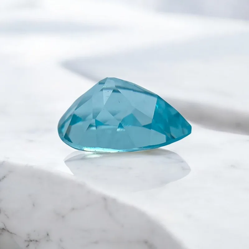 

Lab Grown Paraiba Heart Cut Charm Gemstone For Jewelry Making Inlay Ring Necklace Bracelet Selectable AGL Certificate