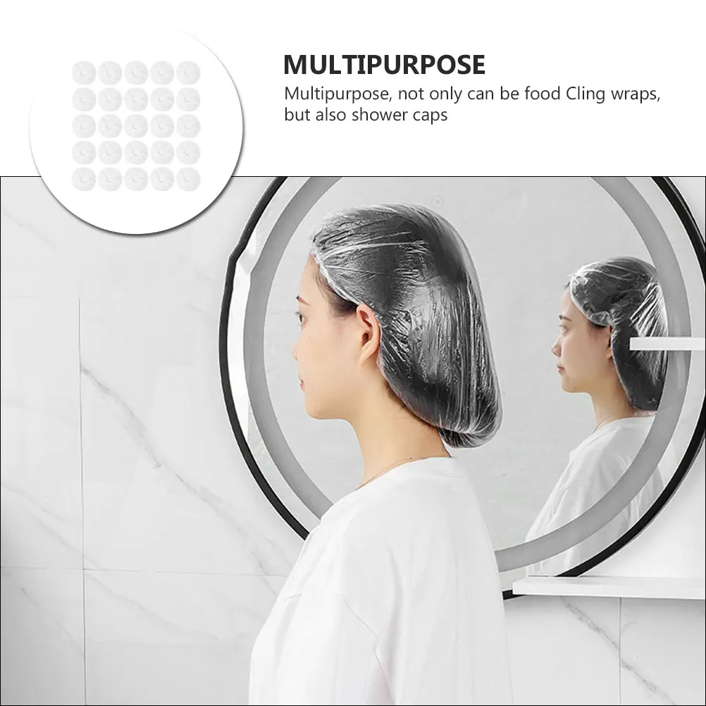 

200 pcs Fresh Cover Cling Wraps Food Storage Elastic Waterproof Wrap Films Household Reusable Shower Caps Dust Proof