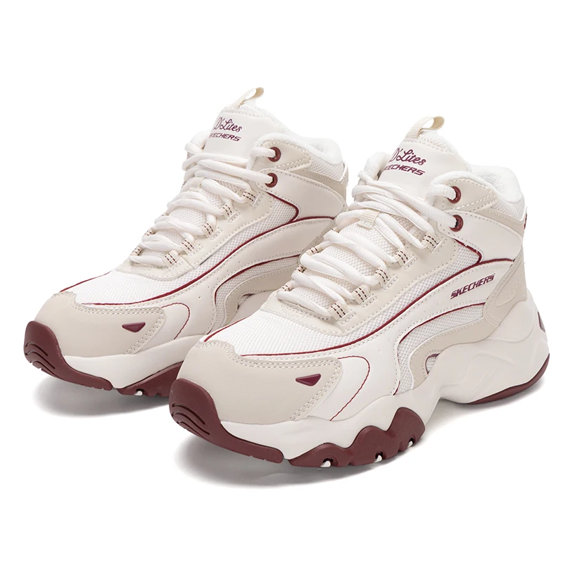 

Женские кроссовки Skechers с флисовой подкладкой, теплые, на толстой подошве, увеличивающие рост, в стиле «Панда», модные спортивные повседневные кроссовки в стиле «папины туфли» 168015-Ofwr