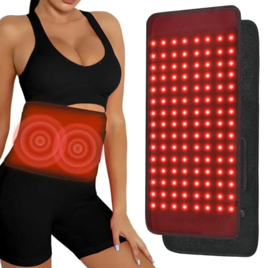 

Red Light Therapy for Body Infrared Red Light Therapy Waist Weight Loss Belt with Timer 660nm/850nm LED Bead Wearable Wrap for