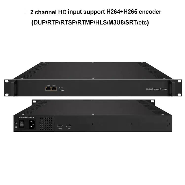 KUNUOMAGIC 8-24 Channels H264/H265 CATV Headend for HD IP Live Streaming Video Encoder 5-Year Warranty Rack Mount SRT/HTTP