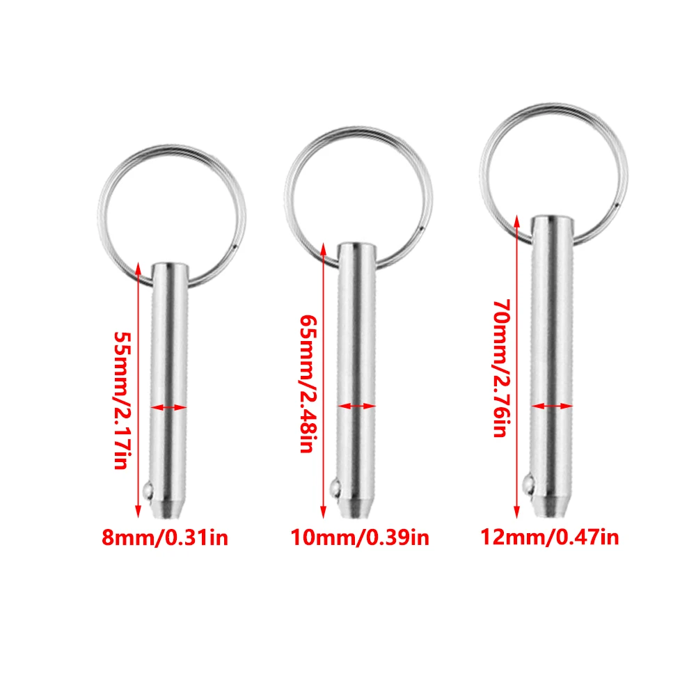 4pcs Marine Grade Stainless Steel Quick Release Pins for Boat Top Deck Hinge  Boat Hardware Accessories Marine Yachts Fitting