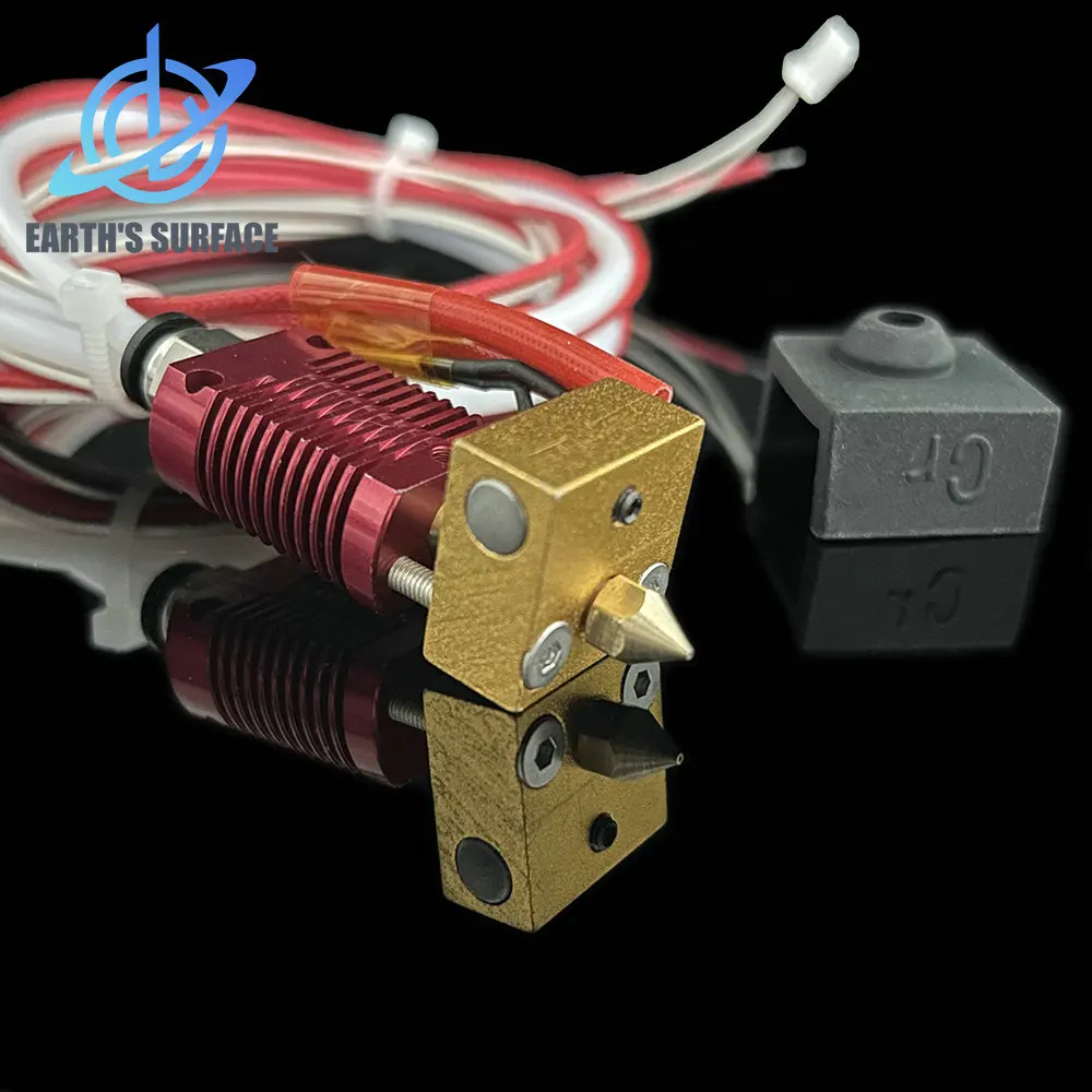 DB-3D Printer Part 0.4/1.75mm Nozzle J-head Hotend kit Aluminum Heat Block with Heater Thermistor For Ender-3/CR10/S 3D Printer