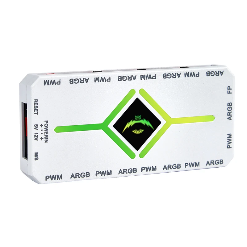 QiuzAim 1 a 9 Controlador ARGB 4pin/PWM 5V 3pin RGB Ventilador de resfriamento para computador PC Case Chassis Radiador ARGB Fan Hubs SATA Powered