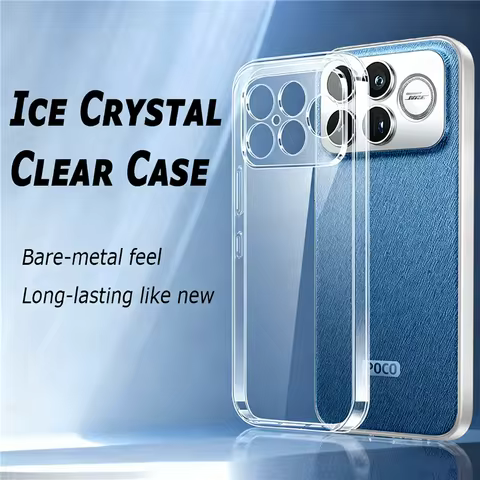 Ultra Slim Transparent TPU Phone Case For POCO F8 F7 Ultra M7 X7 M6 X5 X6 X4 X3 Pro Soft Silicone Cover For POCO F8 F7 F6 F5 Pro