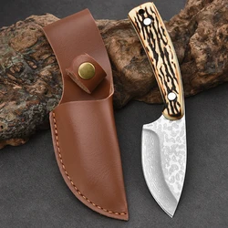 Damascus Pattern Kitchen Meat Cleaver Boning Knife Chef Peeling Fishing  Barbecue Knife Raw Fish Cutter Butcher Knife