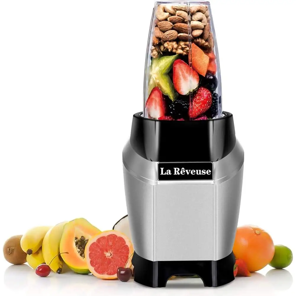 600W Smoothie Blender with 2-Cup Mini Food Chopper BPA Free Powerful Blender Shakes Frozen Drinks Efficient Kitchen Food