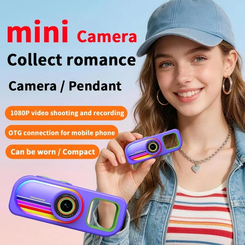 New LK039 Thumb Camera High Definition Shooting mini lightweight Hanging Daily Shooting colorful Lights
