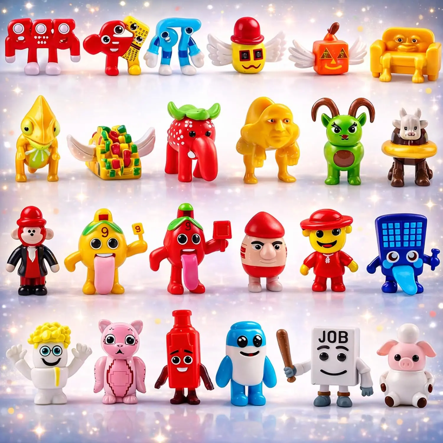 

24PCS Steal A Brainrot Mini Figure Set Mini PVC Collectible Toy Figures,Party Favors,Decor Gift for Fans
