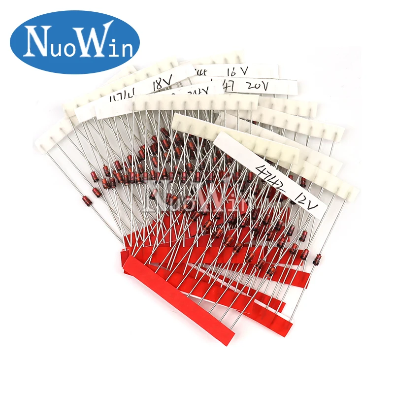 140pcs/Lot 1W Zener Diode Assorted Kit 3.3V-24V 14values*10pcs=140pcs Electronics Component Sample Set