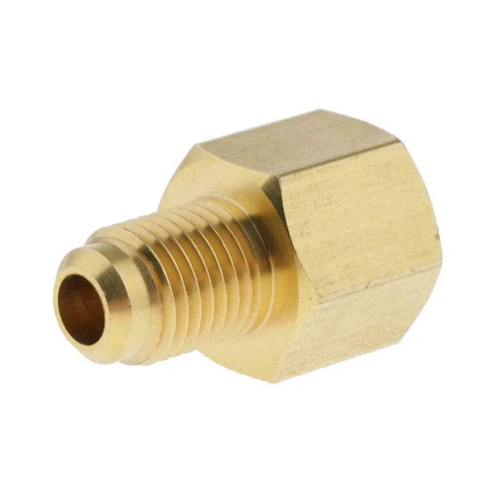 1pc Adapter 1/4 "SAE AG X G 1/4" IG For Nitrogen Pressure Reducer On Air Conditioning Hose Brass Corrosion Resistance