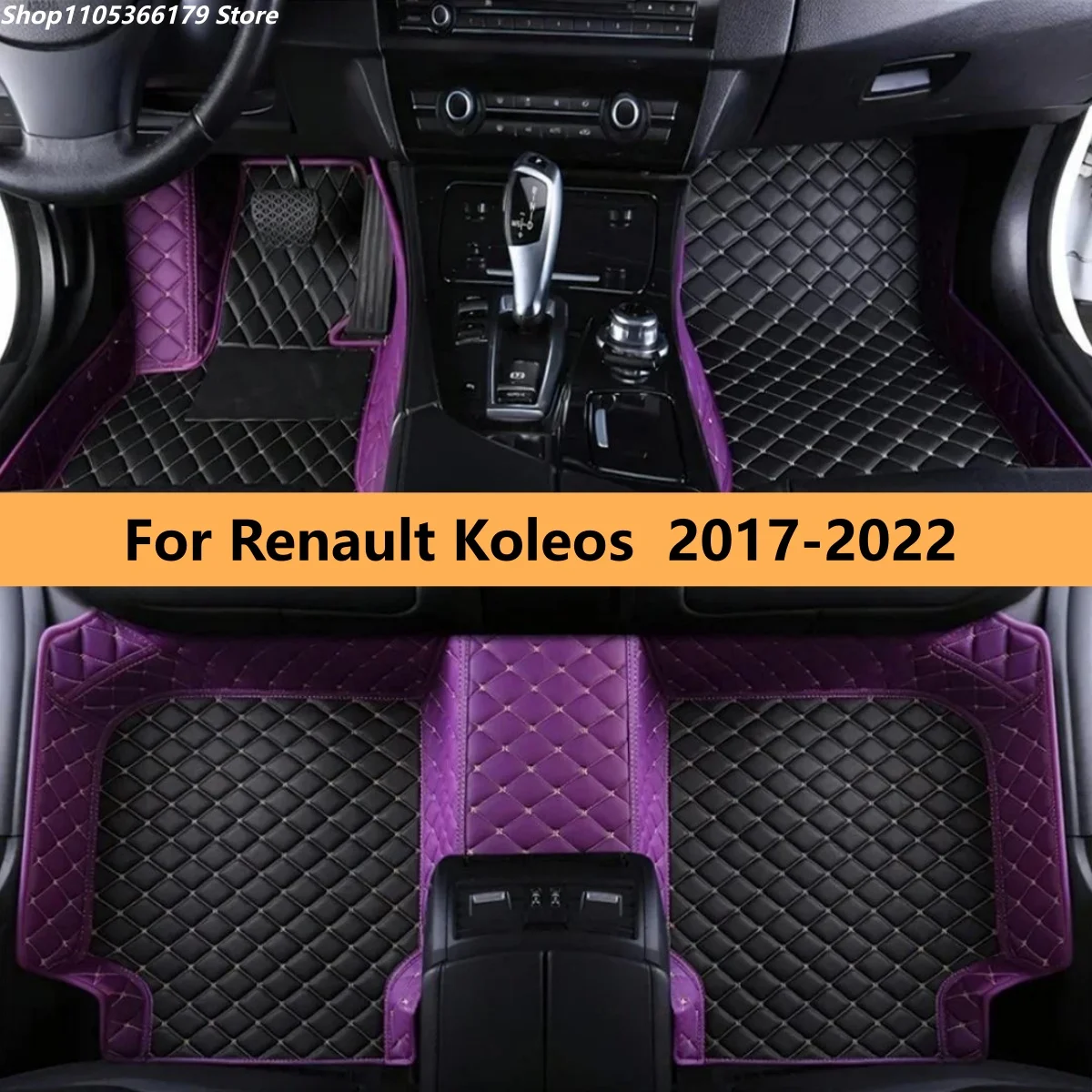 

Vehicle Leather Carpets Pads For Renault Koleos 2017 2018 2019 2020 2021 2022Car Leather Carpet Pads Auto Full Set Foot Mat Rugs