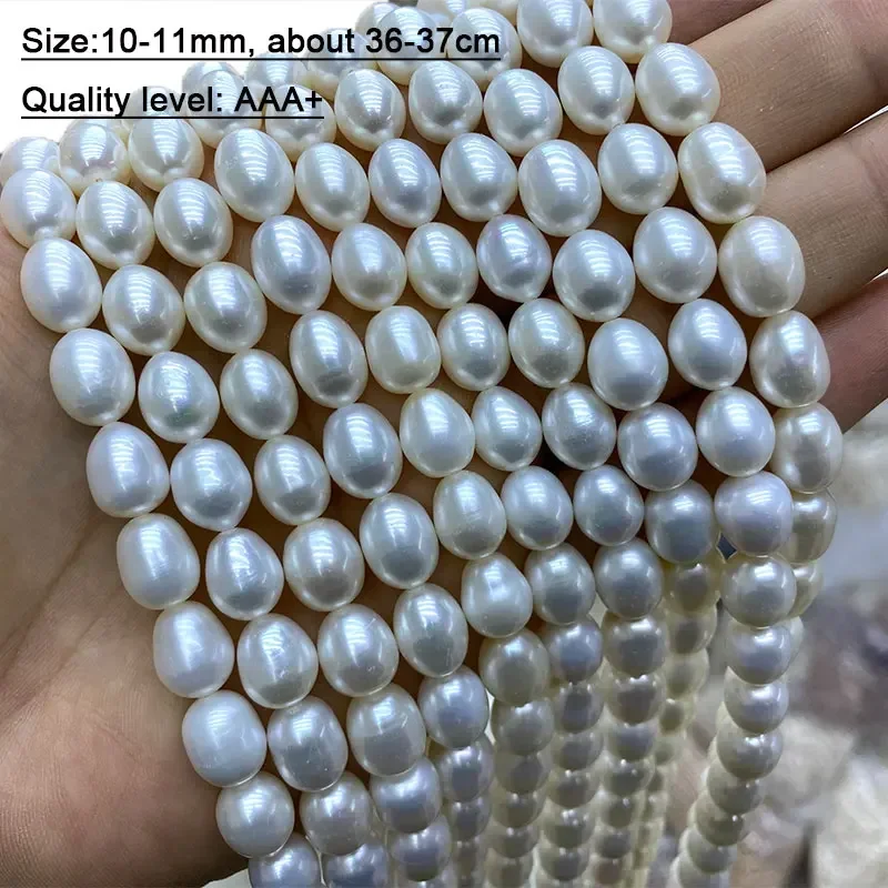 Wholesale AA / AAA Good Quality 100% Natural Freshwater Pearl Rice Button Baroque Beads For Jewelry Making DIY Bracelet  3-11MM