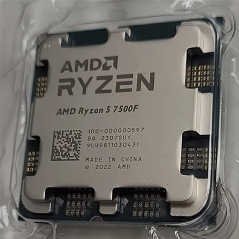 AMD Ryzen 5 7500F 3.7GHz six cores twelve threads cpu processor 5NM 65W L3=32M Socket AM5 maximum core frequency 5GHz chips for