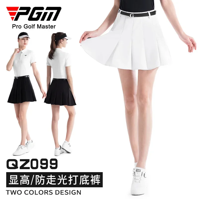 

2024Pgm Summer Golf Skirts Women High Waist Pleated Skirt Female A-lined Mini Tennis Skorts Ladies Slim Outdoor Sports Golf Wear