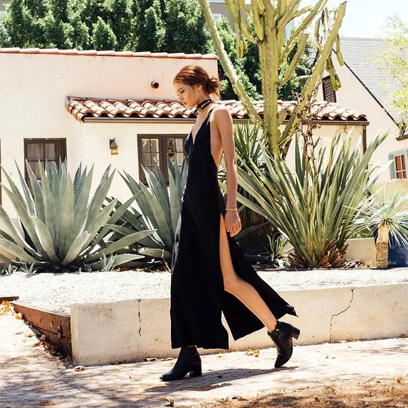 

Новое шелковое атласное вечернее платье с высоким разрезом по боку, цветное, с широкими бретелями, длинное