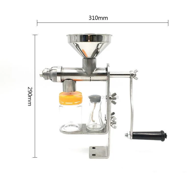 Máquina Manual de prensado de aceite para el hogar, Extractor de aceite para el hogar, cacahuete, nueces, semillas, sésamo, soja, acero inoxidable 304