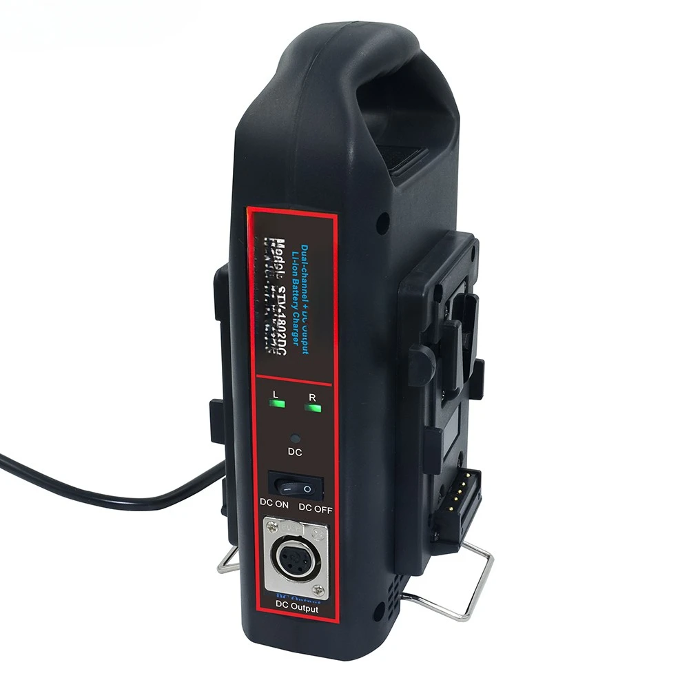 Quad-channel DC Output Li-ion V-lock and Gold-mount Battery Charger