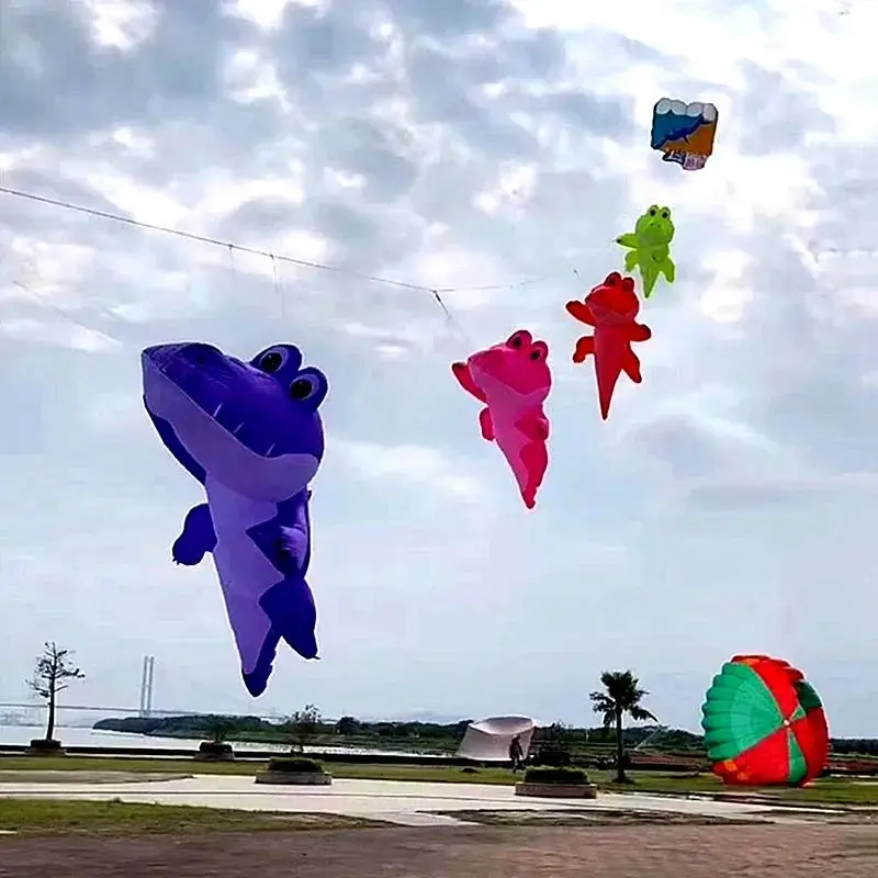 

free shipping 10m Crocodile kite flying string line soft kites outdoor games kite wind kites for children ultra large kite Sport