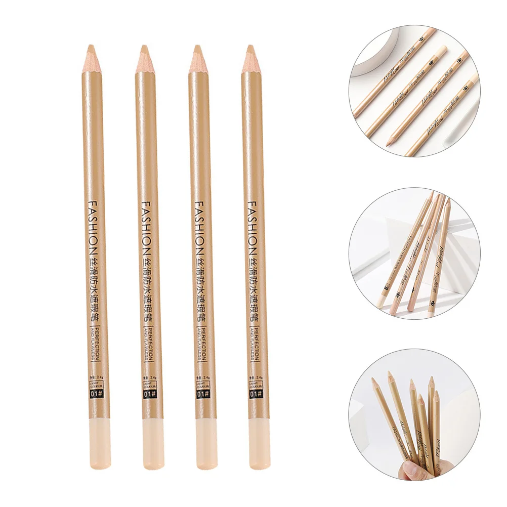 

4Pcs Concealer Pencil Makeup Pen Premium Cover Freckle Scar Dark Circles Concealer for Women Women Makeup Supplies